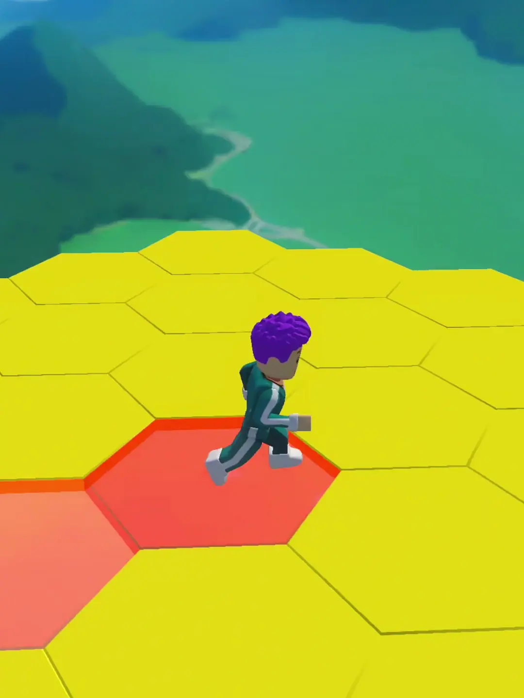 Rachel's first-course note — A named avatar stands on a purple section beside a bright route; the frame does not explain the restart flow.