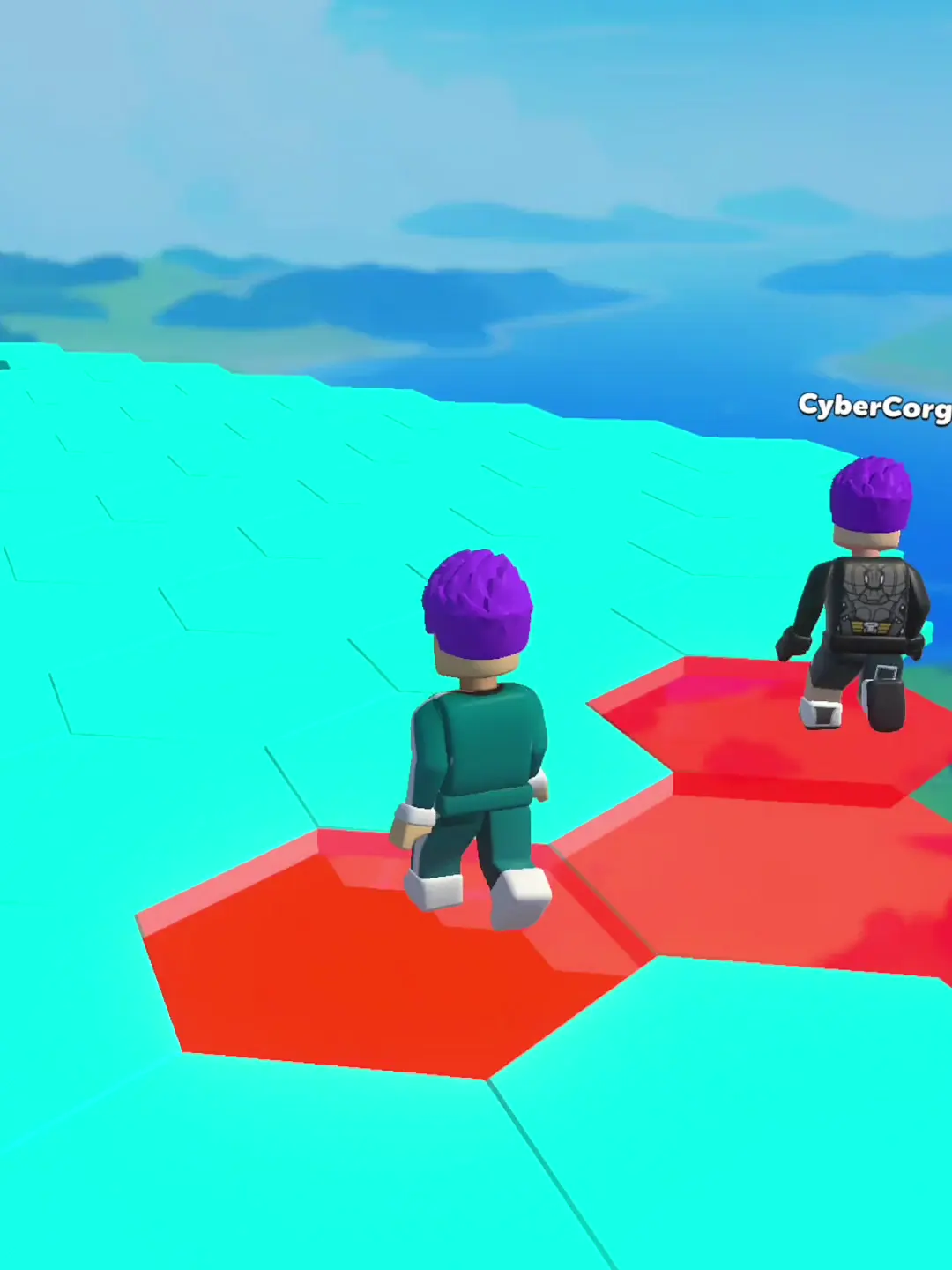 Kai's horizon check — A wide view places small platforms against open water and sky. Scale is clear; exploration is not.